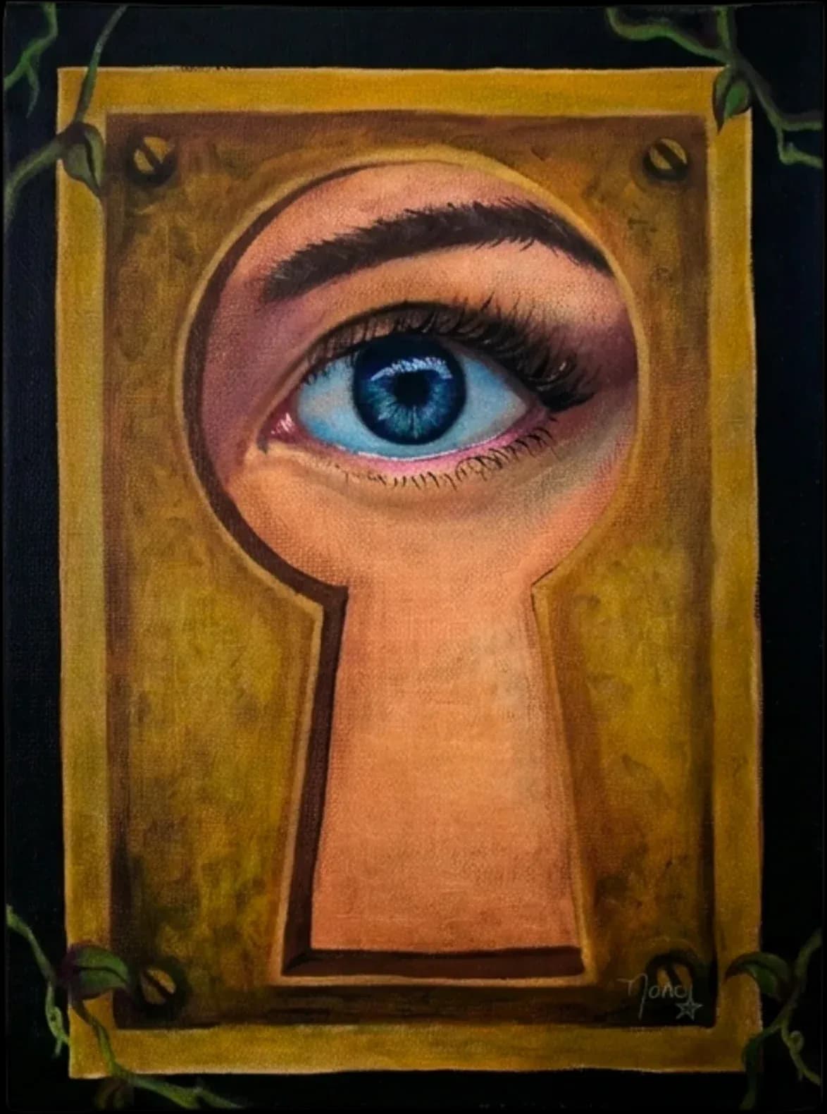 Introspección · pintura original de Nancy